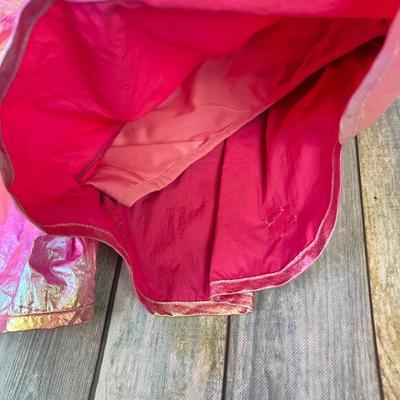 Simply Southern High Waisted Shorts Hot Pink Rainbow Large Pineapple NEW 90s - Picture 5 of 9